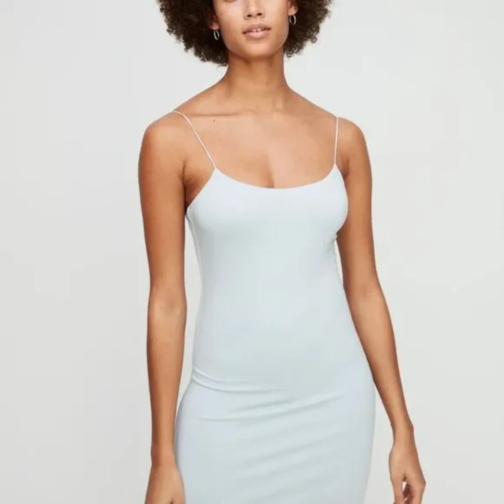 Aritzia Wilfred Free light blue dress_S